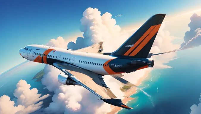 Jetstar Aircraft Soars Through Bright Blue Sky with White Clouds