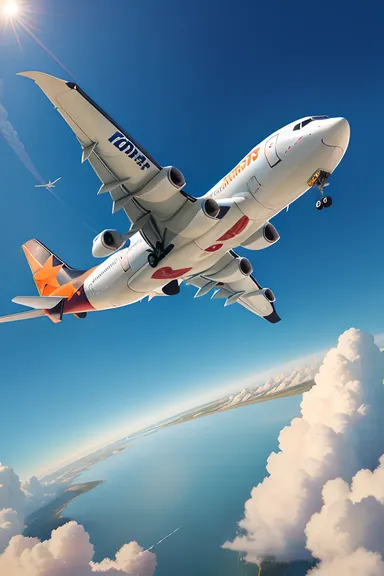 Jetstar Airliner Soars Through Bright Blue Sky