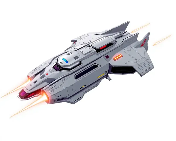 Jodavi's Futuristic Spacecraft with Glowing Propulsion Systems