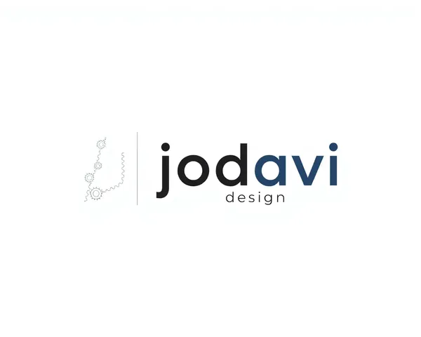 Jodavi Design's Minimalist Logo with Interconnected Gears