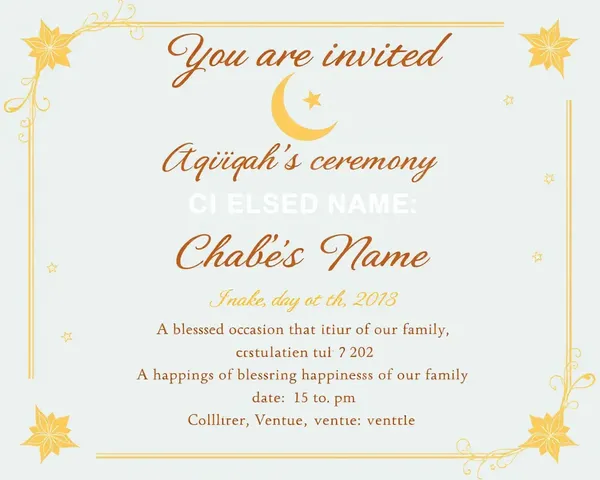 Join Aqiqah Ceremony of [Child's Name] with Family