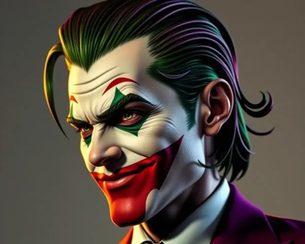 Joker's Greased-Back Hair with Pomade and Sly Smile