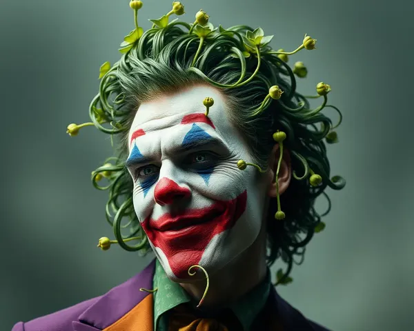 Joker's Hair Grows Like a Plant with Tendrils Curled