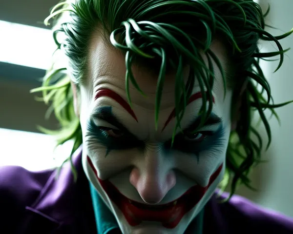 Joker's Messy Bedhead Hair with Mischievous Glint