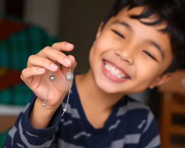 Joyful Boy with Bouncing Earrings