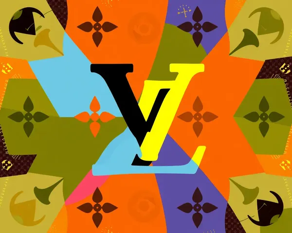 Kaleidoscope Pattern with Louis Vuitton Logo Vector Abstraction