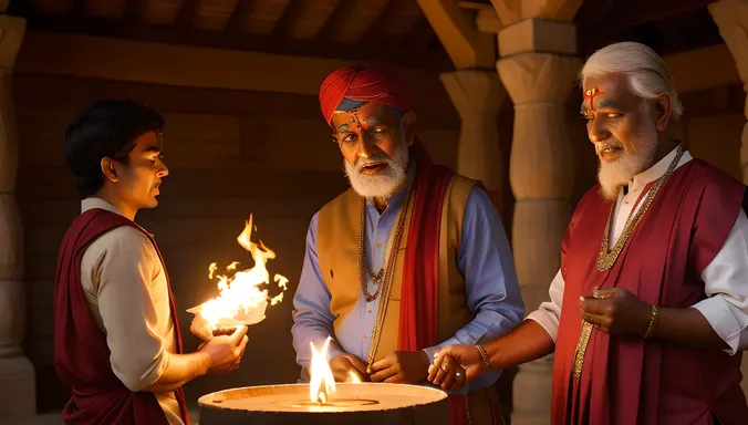 Kallu Elder Teaches Young Apprentice Magic