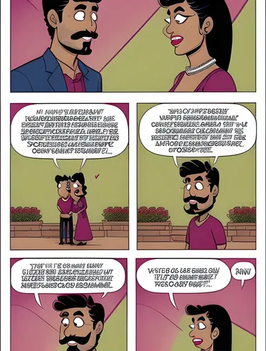 Kamdev God Image in Comic Strip Love Story