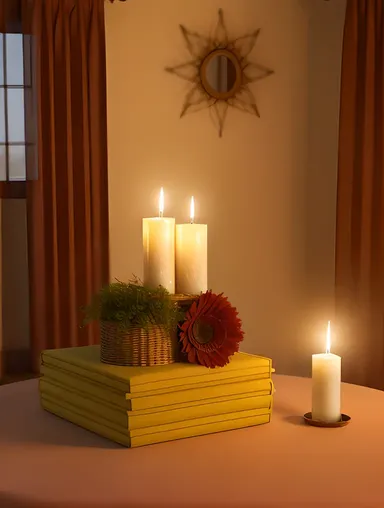 Kamdev God Image in Cozy Intimate Setting with Rati