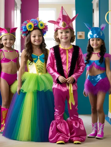 Kids Have Fashion Show in a Colorful Playroom