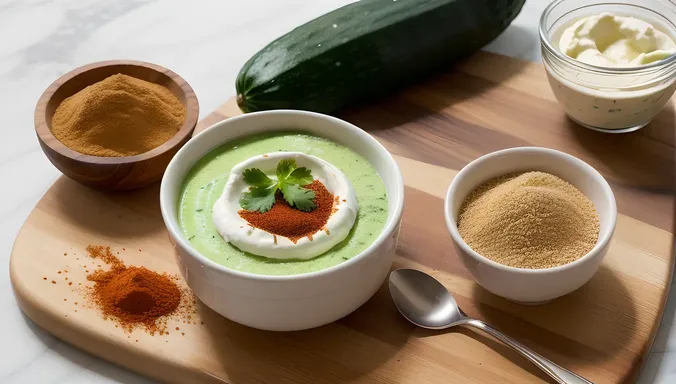 Kitchen Scene: Raita Preparation with Yogurt and Spices Images HD