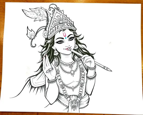 Krishna's Drawing Images of Ancient Indian Culture
