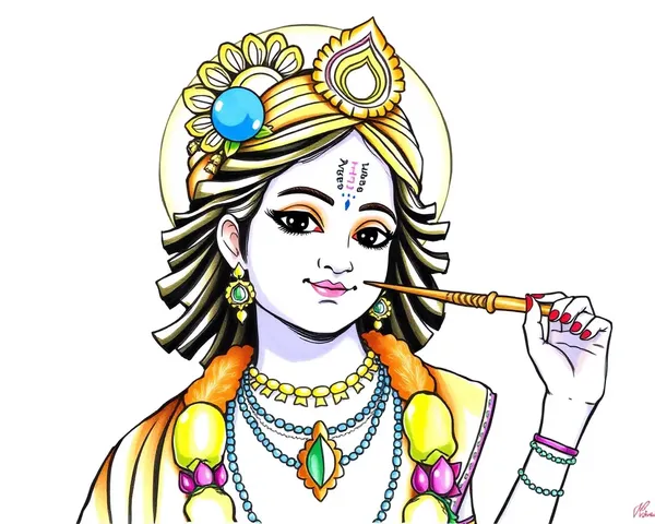 Krishna's Drawing Images of Vibrant Hindu Mythology