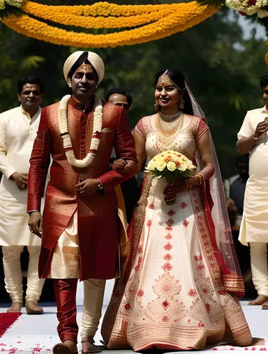 Krishna and Satyabhama's Wedding Ceremony with Pandavas