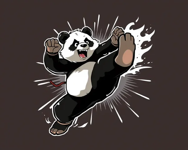 Kung Fu Panda in Dynamic Kick Pose