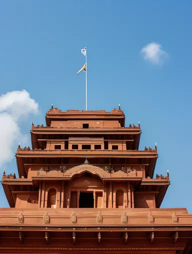 Kushti Wallpaper HD: Majestic Indian Architecture with Intricate Carvings.