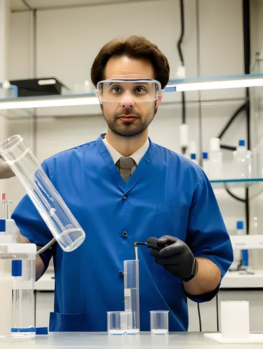 Laboratory with theetam-inspired Gadgets and Scientist