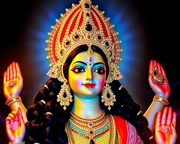 Lakshmi Devi Images with Auspicious Symbols and Flowers
