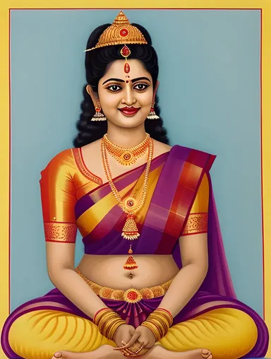 Lakshmi Narasimhar Sitting Beside Narasimhar with Gentle Smile