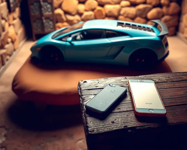 Lamborghini Gallardo with Vintage iPhone 5 Rustic Setting