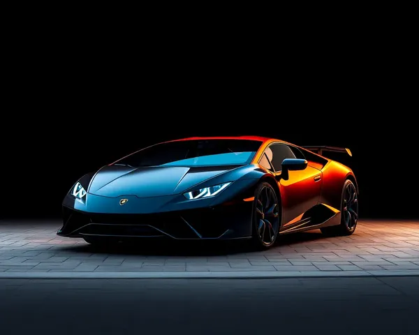 Lamborghini Sian Luxury Car on Black Background