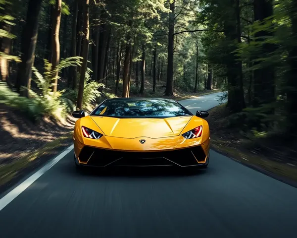 Lamborghini Sian Speeds Through Dense Forest