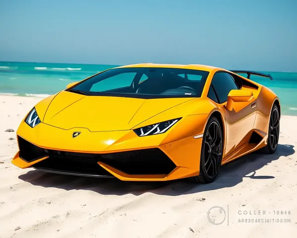 Lamborghini Sian on Serene Beach Background