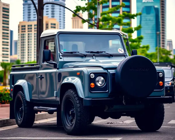 Land Rover Defender in Urban City Street