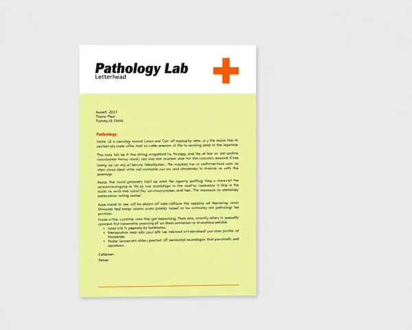 Large Font on Bold Lab Letterhead Design with Poppy Colors