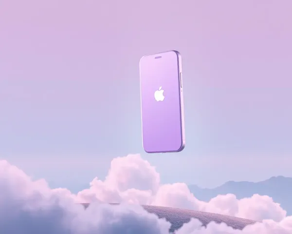 Lavender iPhone Floats in Ethereal Landscape