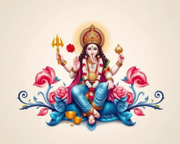 Laxmi Narayan Image Depicts Goddess of Prosperity