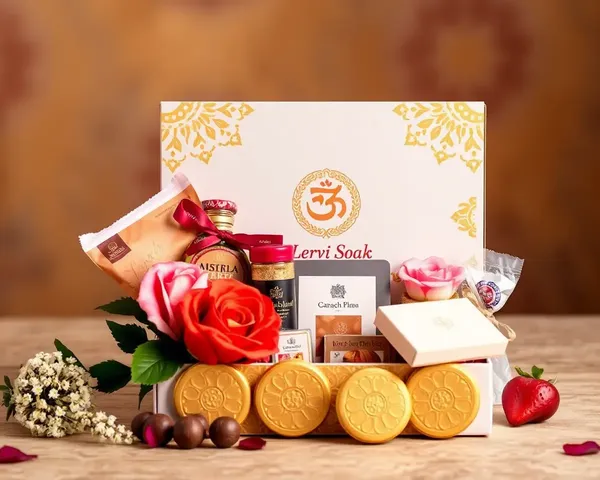 Laxmi-themed Gift Box with Chocolates and Flowers