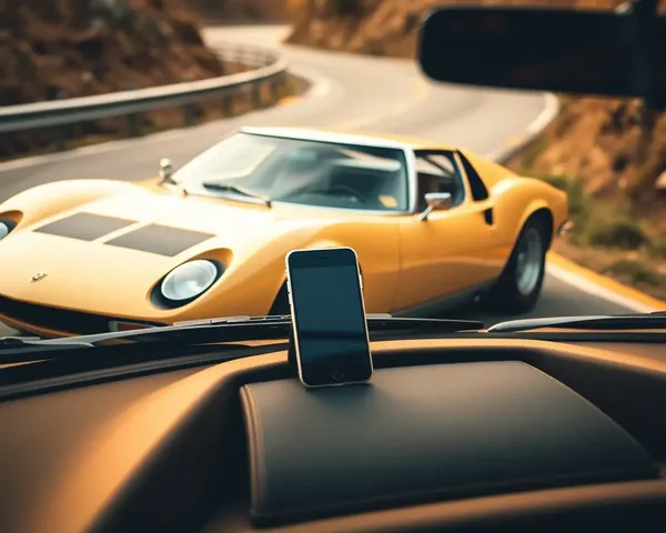 Legendary Lamborghini Miura SV with Retro iPhone 3GS Road