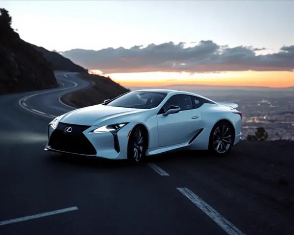 Lexus LFA on Winding Mountain Road at Sunset