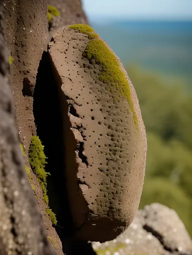 Lichen's Symbiotic Relationship Between Fungal and Algal Components in Images