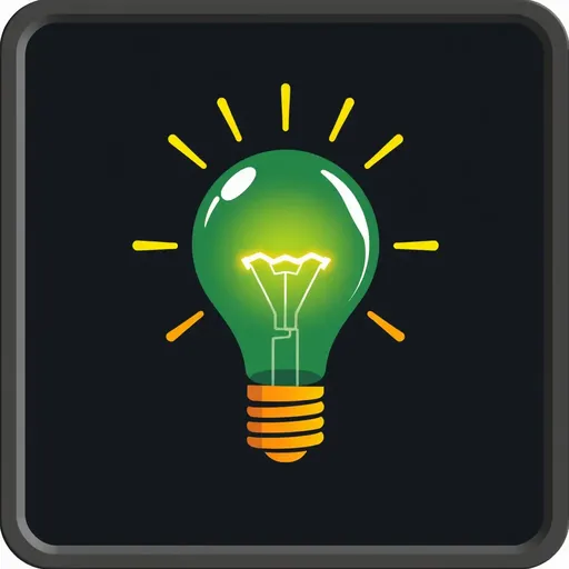 Lightbulb Icon with a Bright and Bold Design