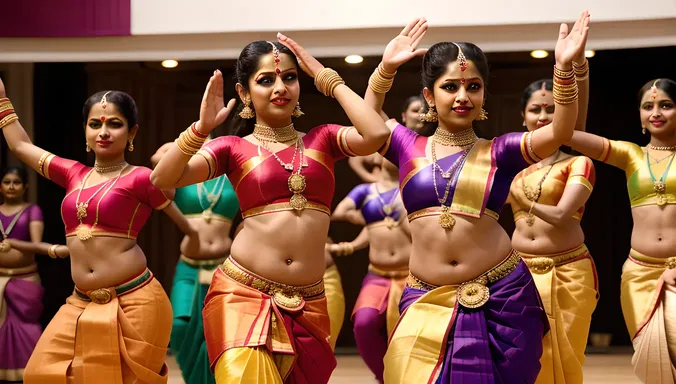 Lively Bharatanatyam Performance with Audience Applause