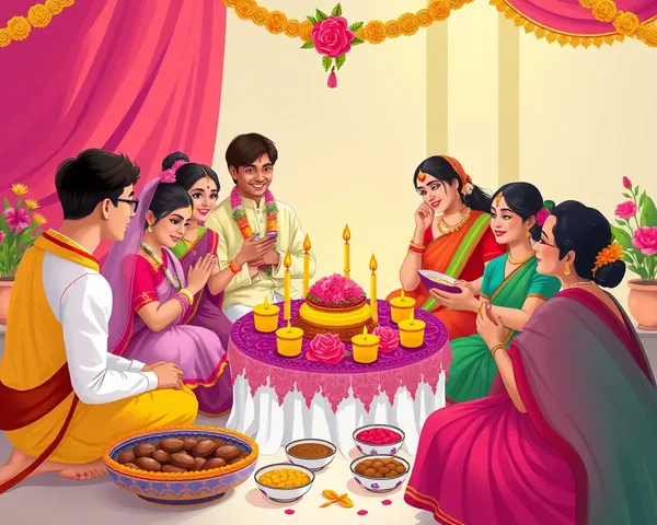 Lively Namkaran Ceremony with Family and Traditional Indian Sweets