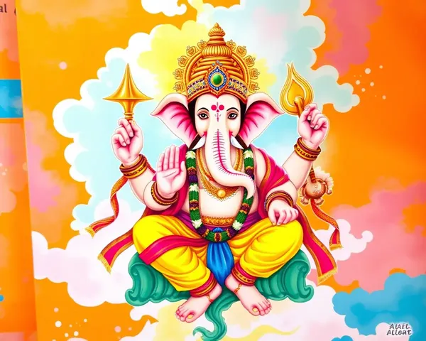 Lord Ganesha Blesses Happy Dhanteras with Gujarati Motifs