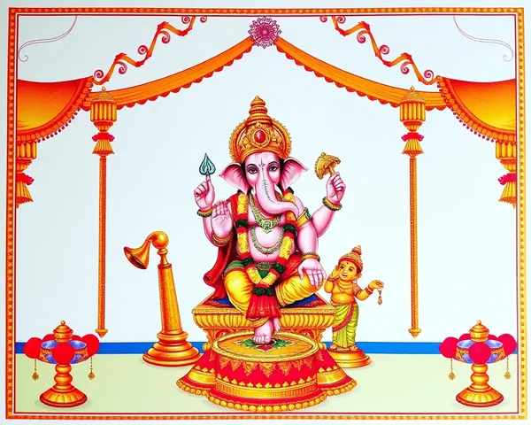 Lord Ganesha Nimajjanam Invitation Card Design