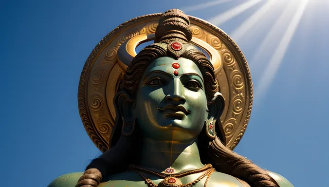 Lord Shiva's Fierce Expression with Serpent