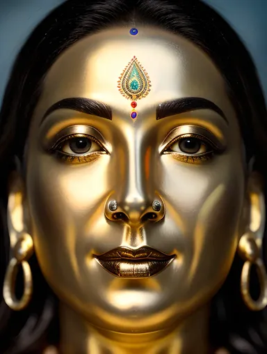 Lord Shiva's Glowing Third Eye with Intricate Facial Details