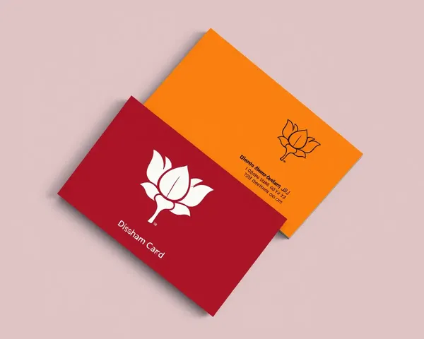 Lotus Flower Design for Bjp Visiting Card with Stylized Image