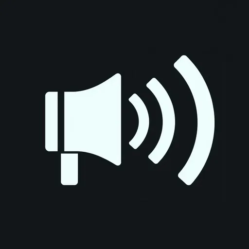 Loudspeaker Icon: Used for Amplifying Sound Signals Clearly