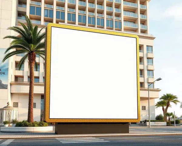 Luxurious Design on Square Hoarding Board in Upscale Hotel