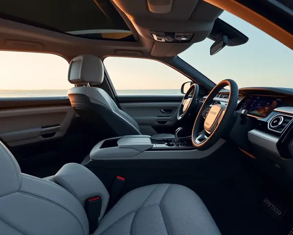 Luxurious Interior of Range Rover Velar with Premium Leather Seats Wallpaper