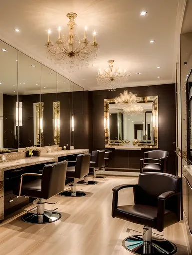 Luxurious Ladies Salon with Modern Interior Design Features