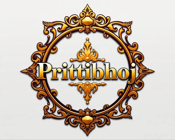 Luxurious Pritibhoj Logo with Stylized Frame