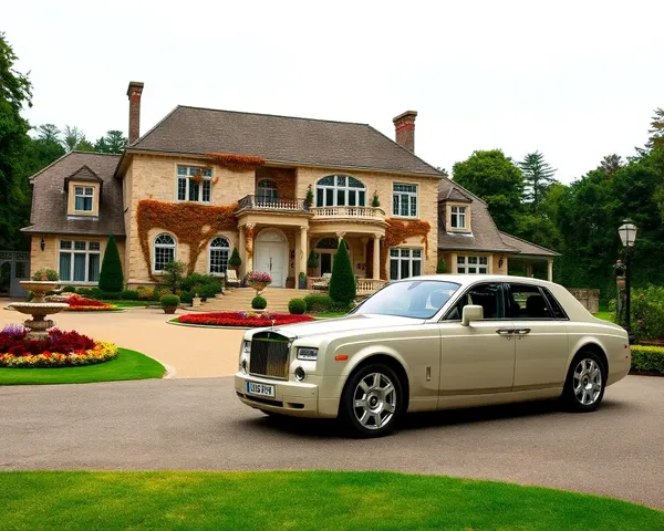 Luxurious Rolls-Royce Ghost in Grand Mansion Setting