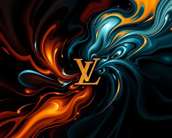 Luxurious Vortex with Louis Vuitton Logo Vector Centerpiece